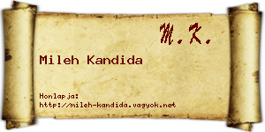 Mileh Kandida névjegykártya